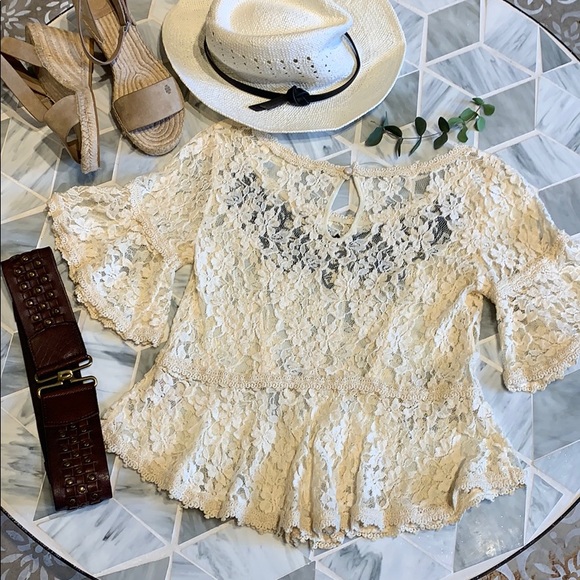 Free People Boho Chic Lace Blouse - Picture 3 of 7